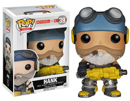 Evolve Pop! Funko Hank figure.