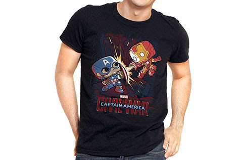 Civil War Captain America Marvel Funko Pop Tees